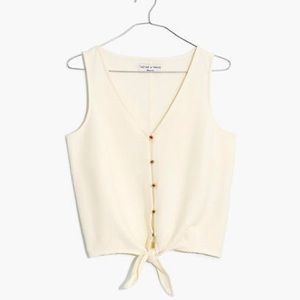 Madewell button-front tie tank top